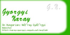 gyorgyi naray business card